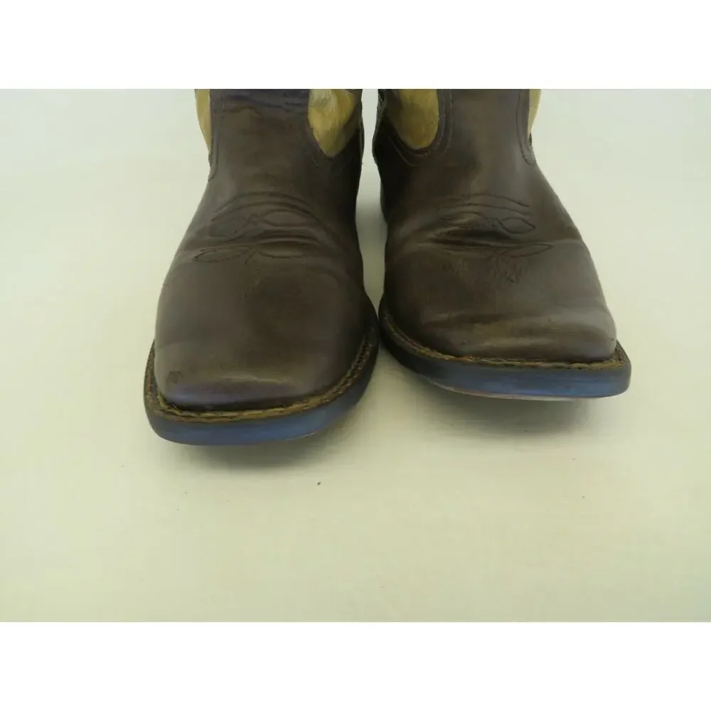 Roper Brand Brown Cowboy Western Boots Youth Size 3 M